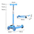 Bopeep Foldable Kids Scooter LED Music Blue