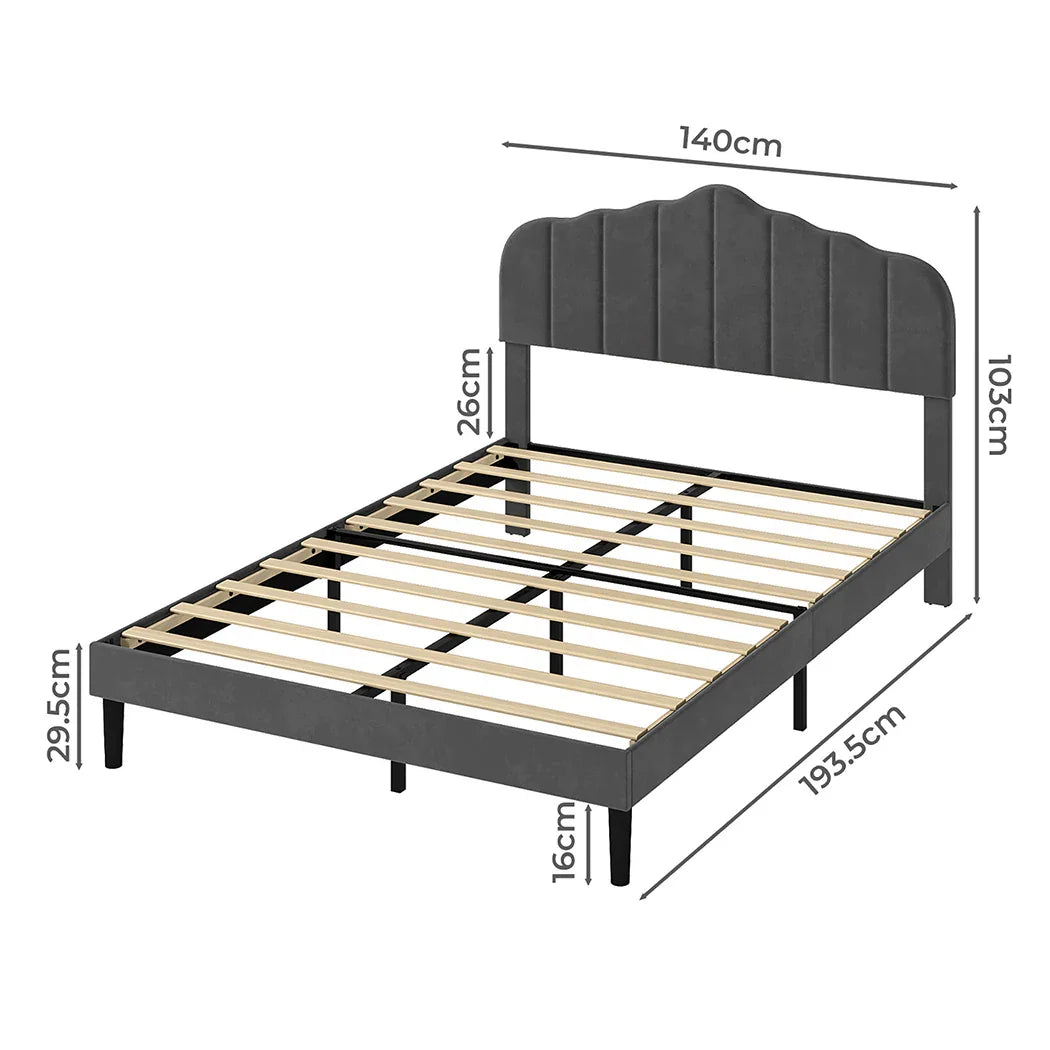 Levede Bed Frame Upholstered Platform Mattress Base Double-2050056909330976770
