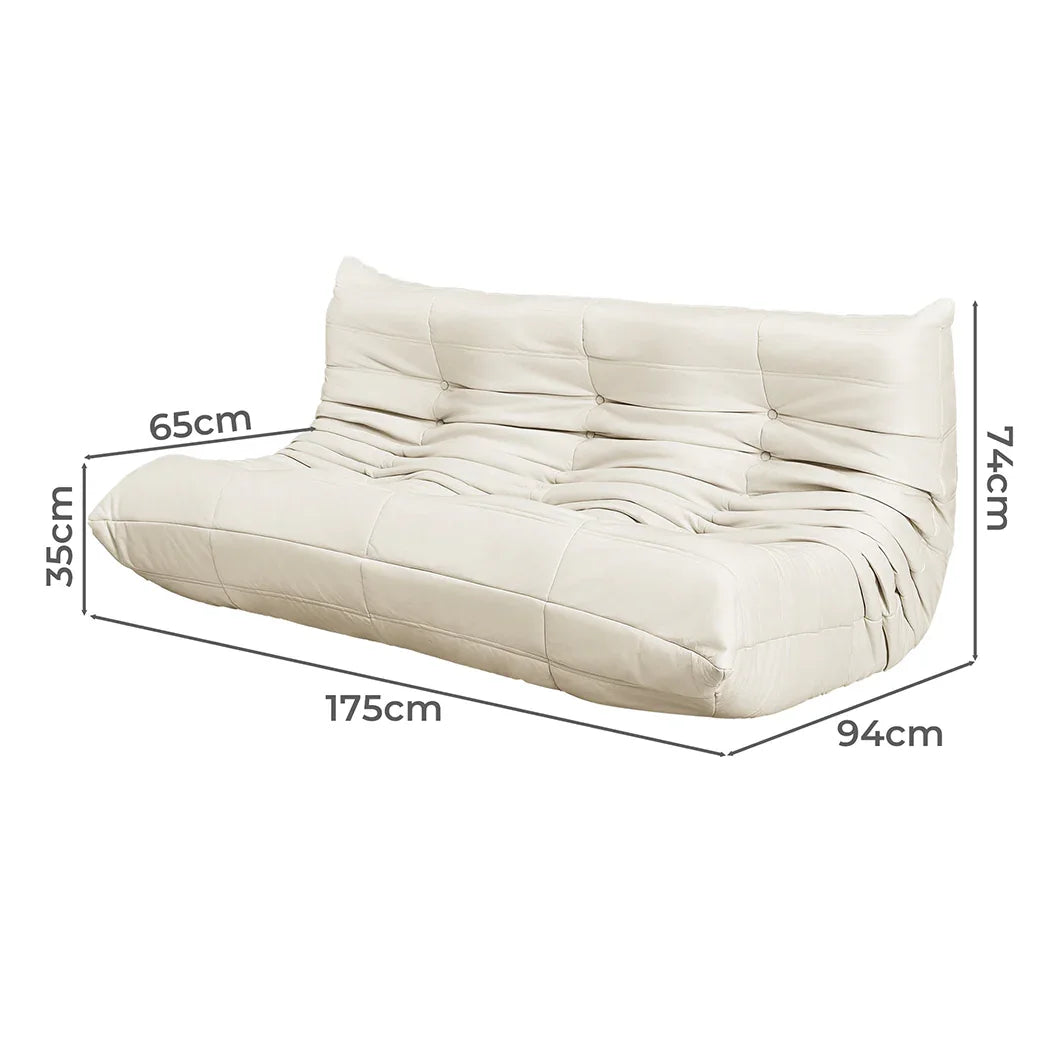 Levede 3 Seaters Floor Sofa Caterpillar Lounge-2018816941749309442
