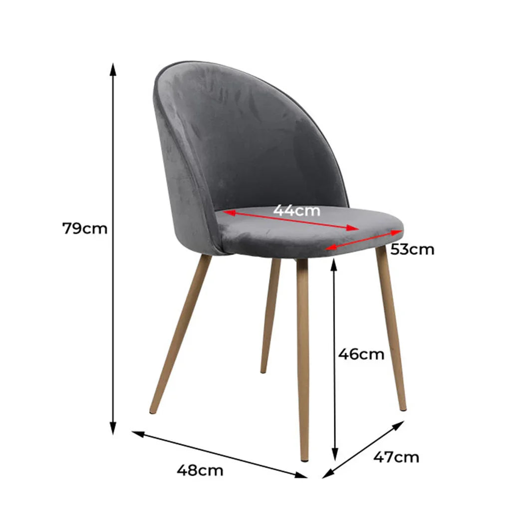 Levede 4x Dining Chairs Seat French Grey-2006732720729886722