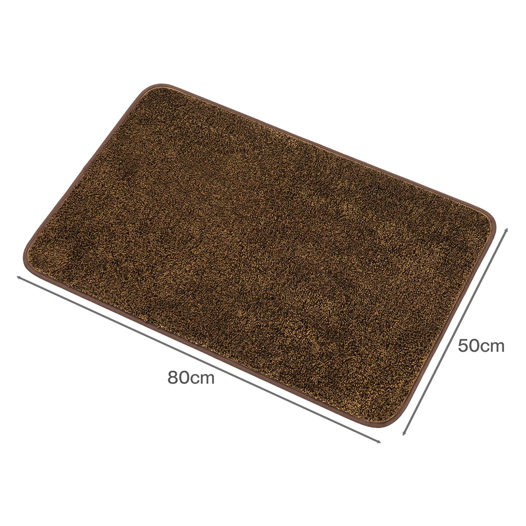 Marlow Door Mat Non Slip Absorbent Washable Pet Friendly for Entrance Brown-2109799592705593347