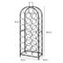 Levede 23 Bottle Wine Rack Kitchen Home Floor Storage Organiser Metal Black-2100035036840595458