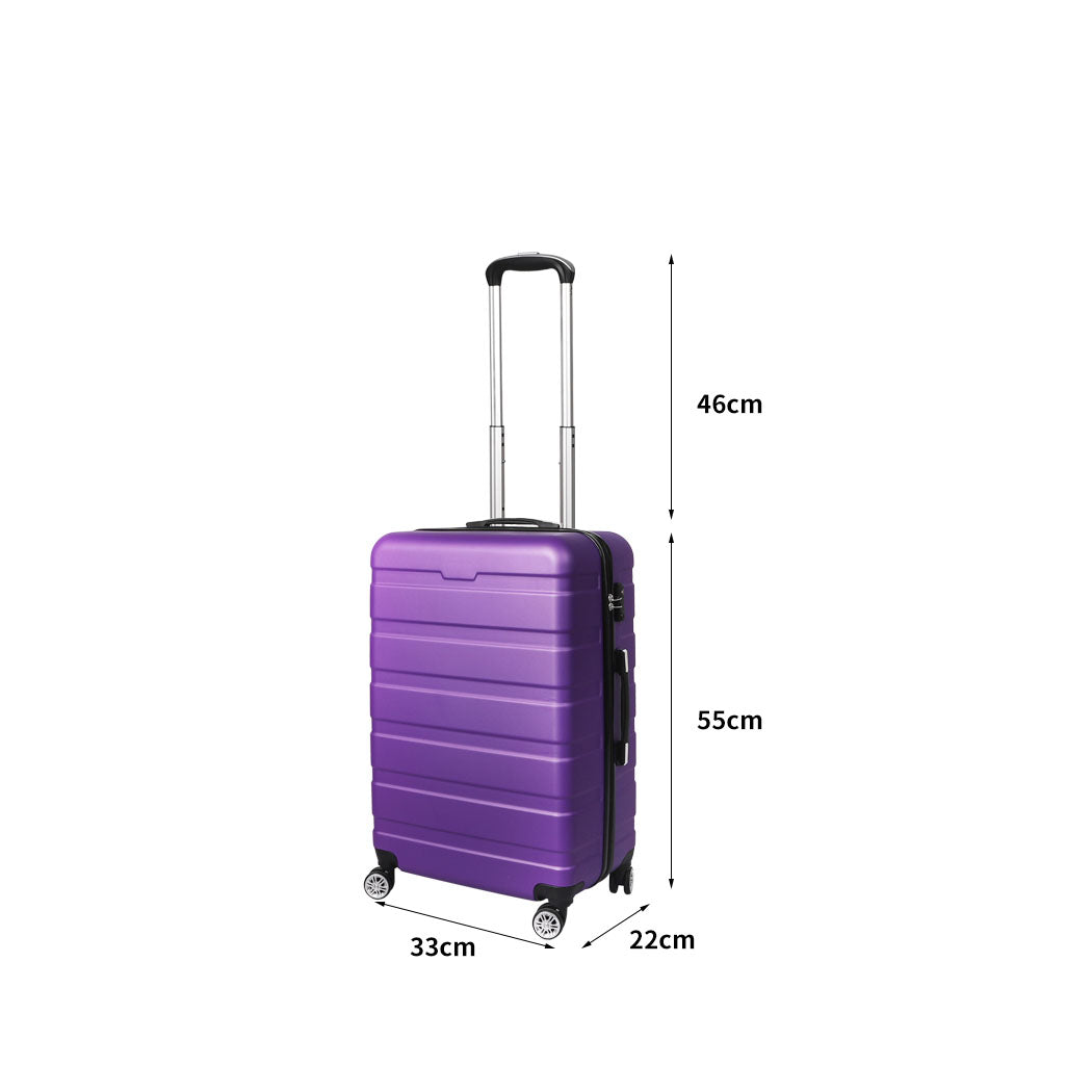 Slimbridge 20" Carry On Luggage Case Purple 20 inch-2006733064285327362