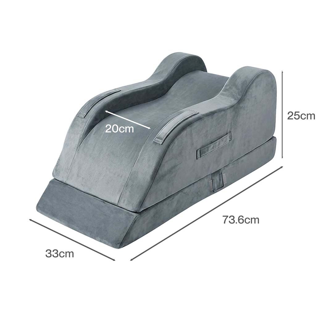 DreamZ Leg Elevation Pillow After Surgery Gel Memory Foam Single Leg Grey-2109799598153994243