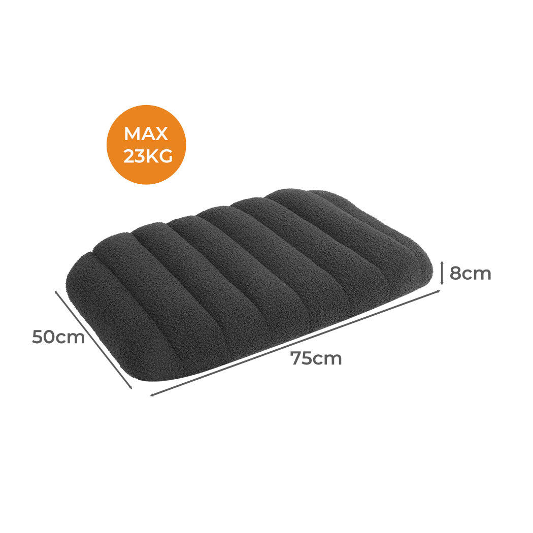 Pawz M Size Orthopedic Dog Bed with Sherpa Plush Removable Cover in Grey-1937319822924845058