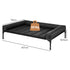 Pawz Elevated Dog Bed Large Breathable Three Sided Bolster for Outdoor Black-2100034988761288706