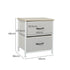 Levede Chest of 2 Drawers Bedside Table Beige-1864183276869128194