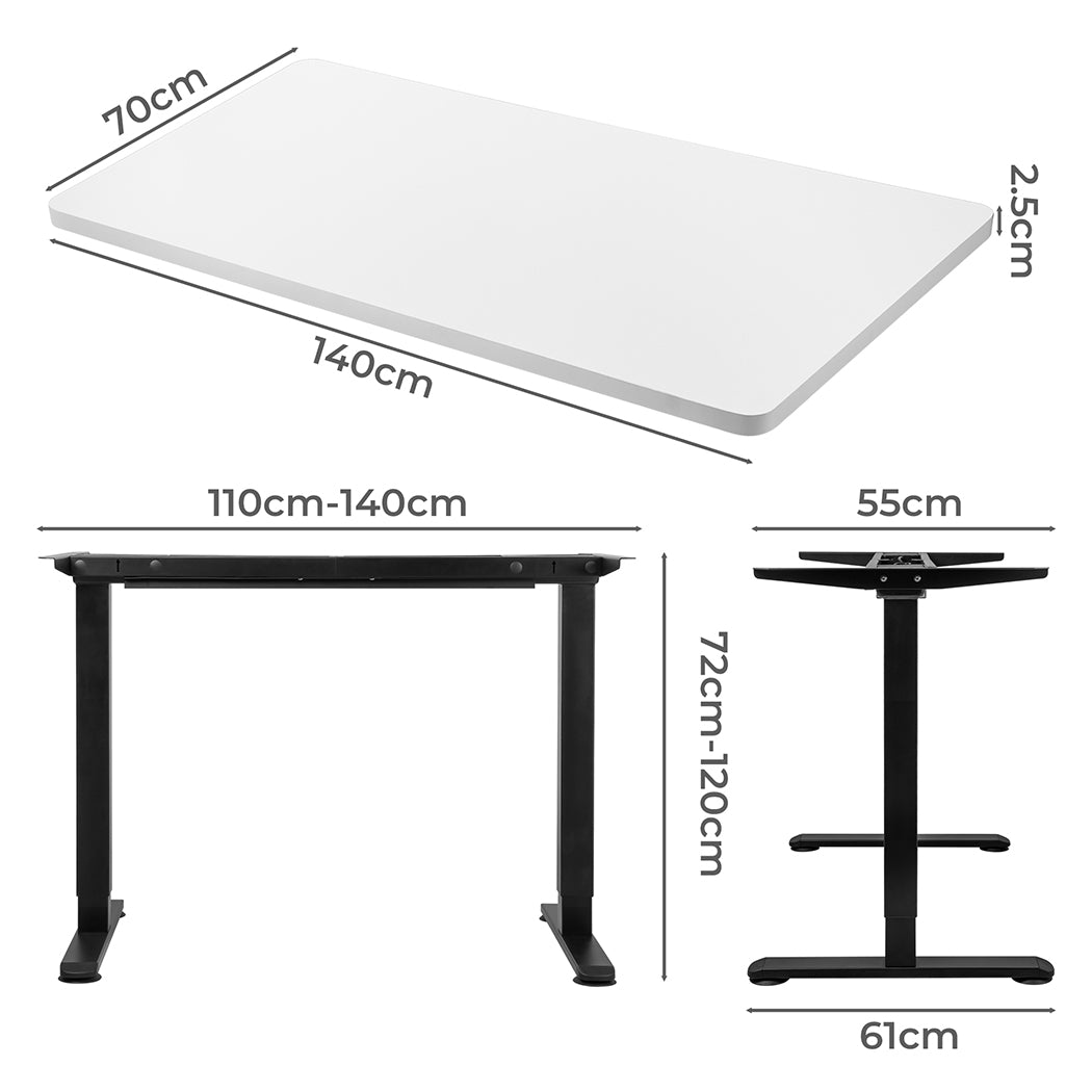 Levede Motorised Standing Desk Adjustable 140cm White 1000x 1MM-1910112995103608834