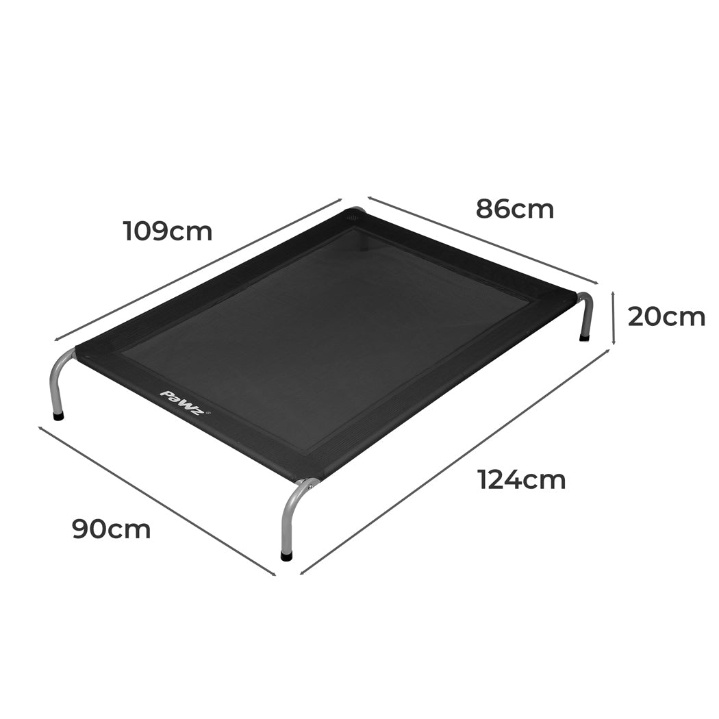 PaWz Elevated Trampoline Pet Bed Dog XL Black X-Large-1886651030574338050