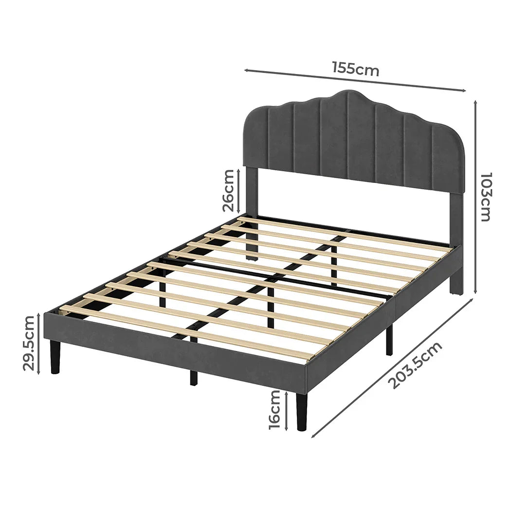 Levede Bed Frame Upholstered Platform Mattress Base Queen-2050056909544886274