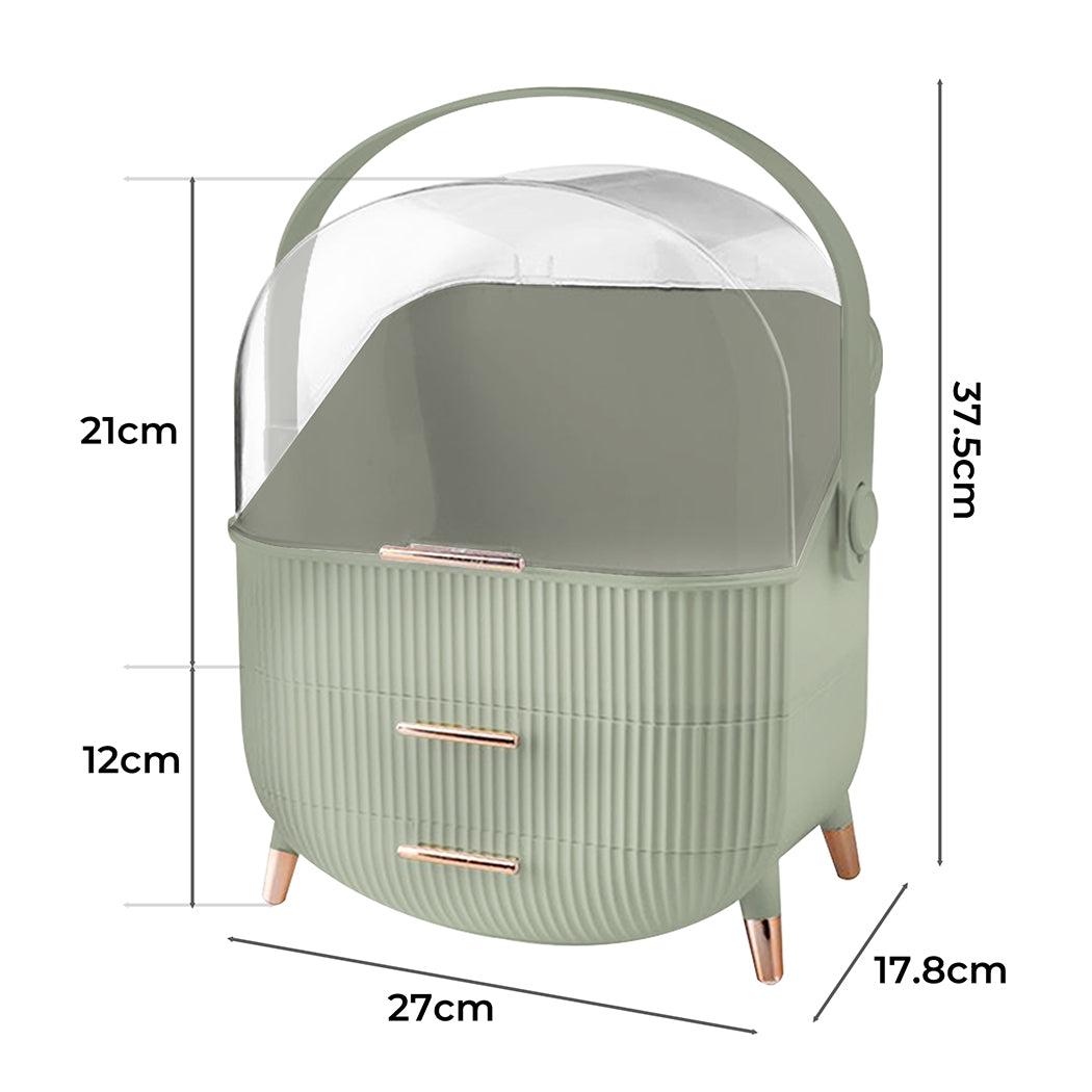 Makeup Storage Case Cosmetic Organiser Light Green-2018816781564645378
