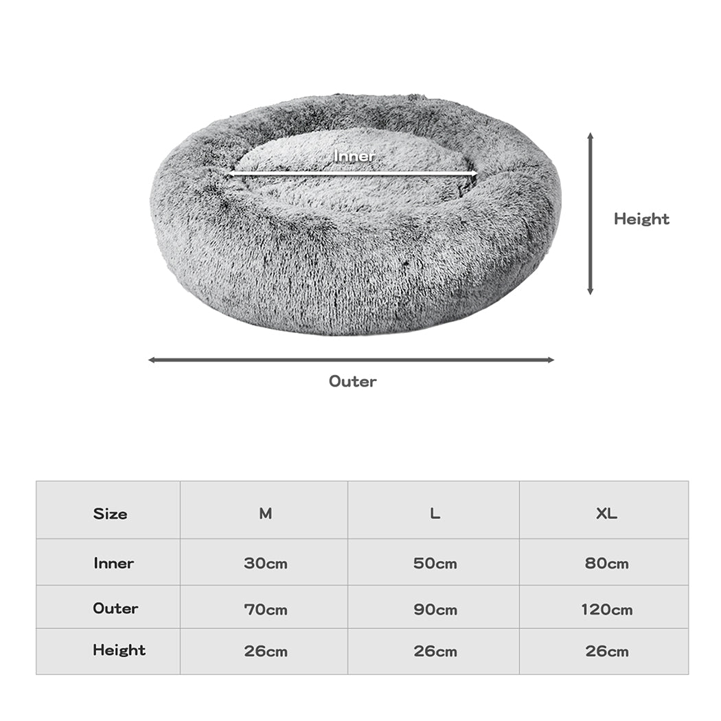 PaWz Pet Bed Memory Foam Dog Donut Charcoal Large-1864184559051083778
