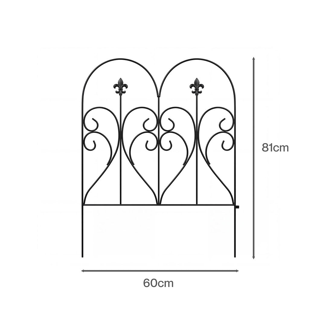 Mountview Decorative Garden Fence 5-Panel Animal Barrier Flower Edging Border-2072893570720862210