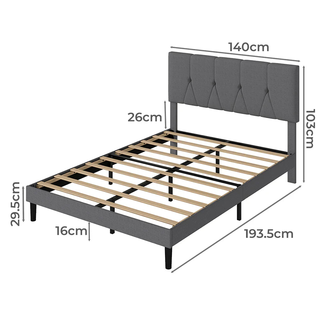 Levede Bed Frame Upholstered Platform Mattress Base Double-2050056907640672258