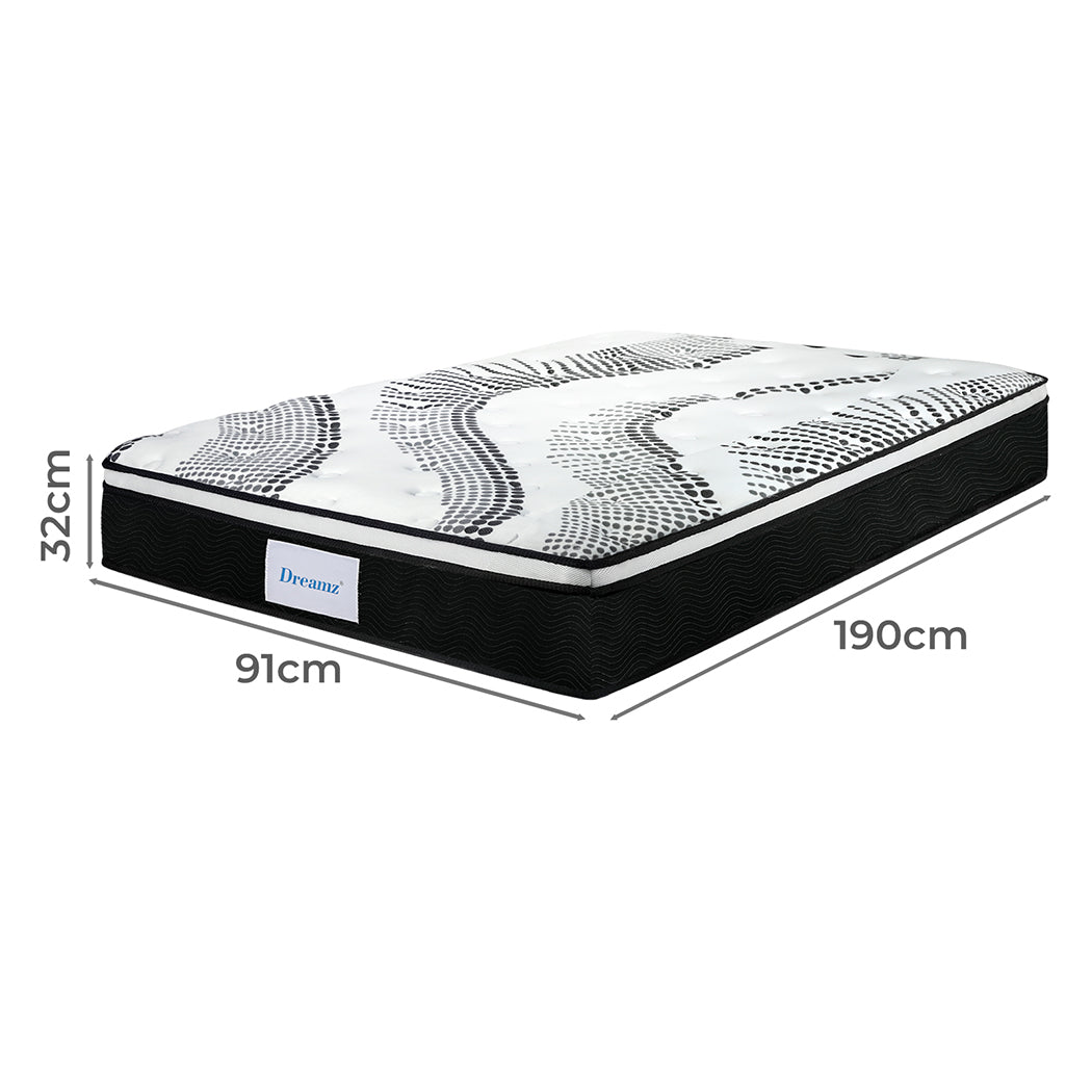 Dreamz 7 Zone Pocket Spring Mattress Medium Firm Single-2050056898648084482