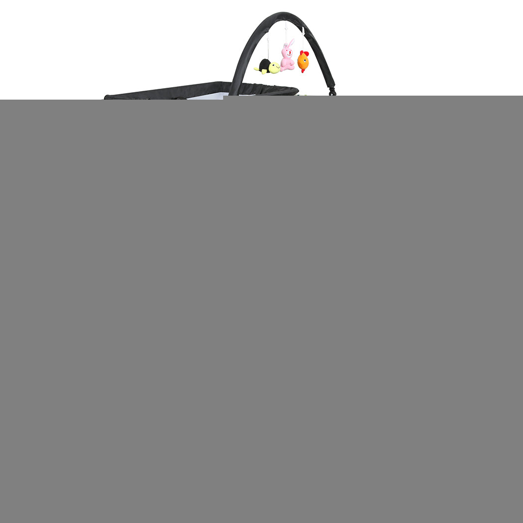 BoPeep Baby Cot Bed Crib Portable Bassinet Black-1910113153782517762