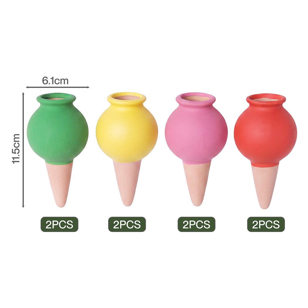 Toque 8 Pcs Self Watering Terracotta Garden Plant Spikes Drip Irrigation System-2072893580225155074