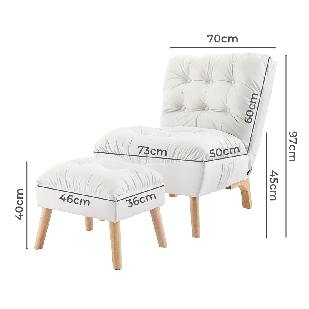 Levede Sofa Ottoman Set Accent Recliner-1864183136733237250