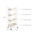 Levede 4 Tiers Kitchen Trolley Cart White-1917016722343333890