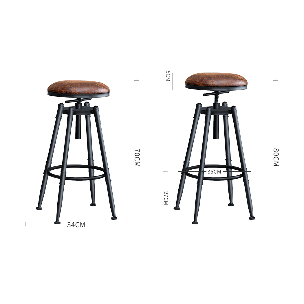 Levede 4x Bar Stools Industrial Kitchen-2006733237564608514
