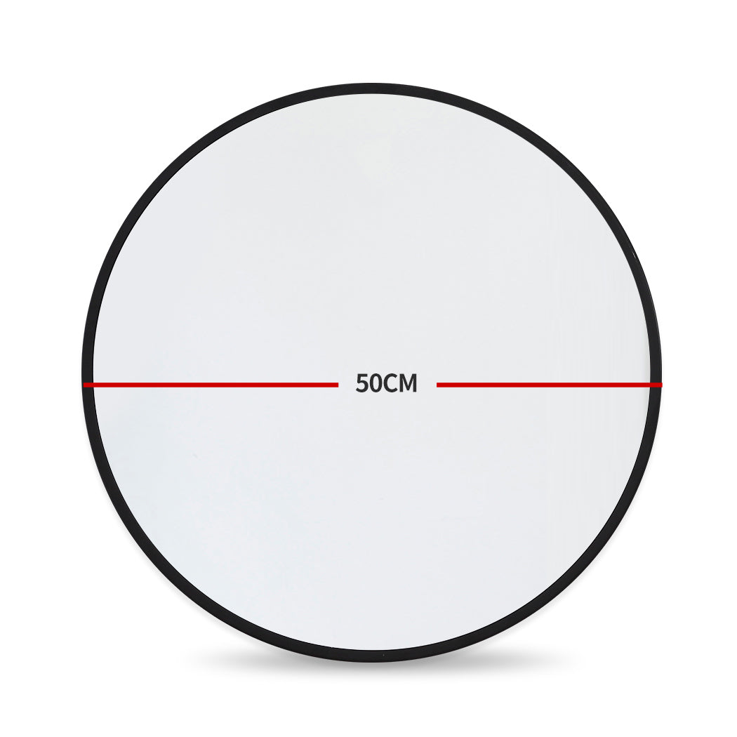 Wall Mirror Round Shaped Bathroom Makeup Small-1864183235836252162