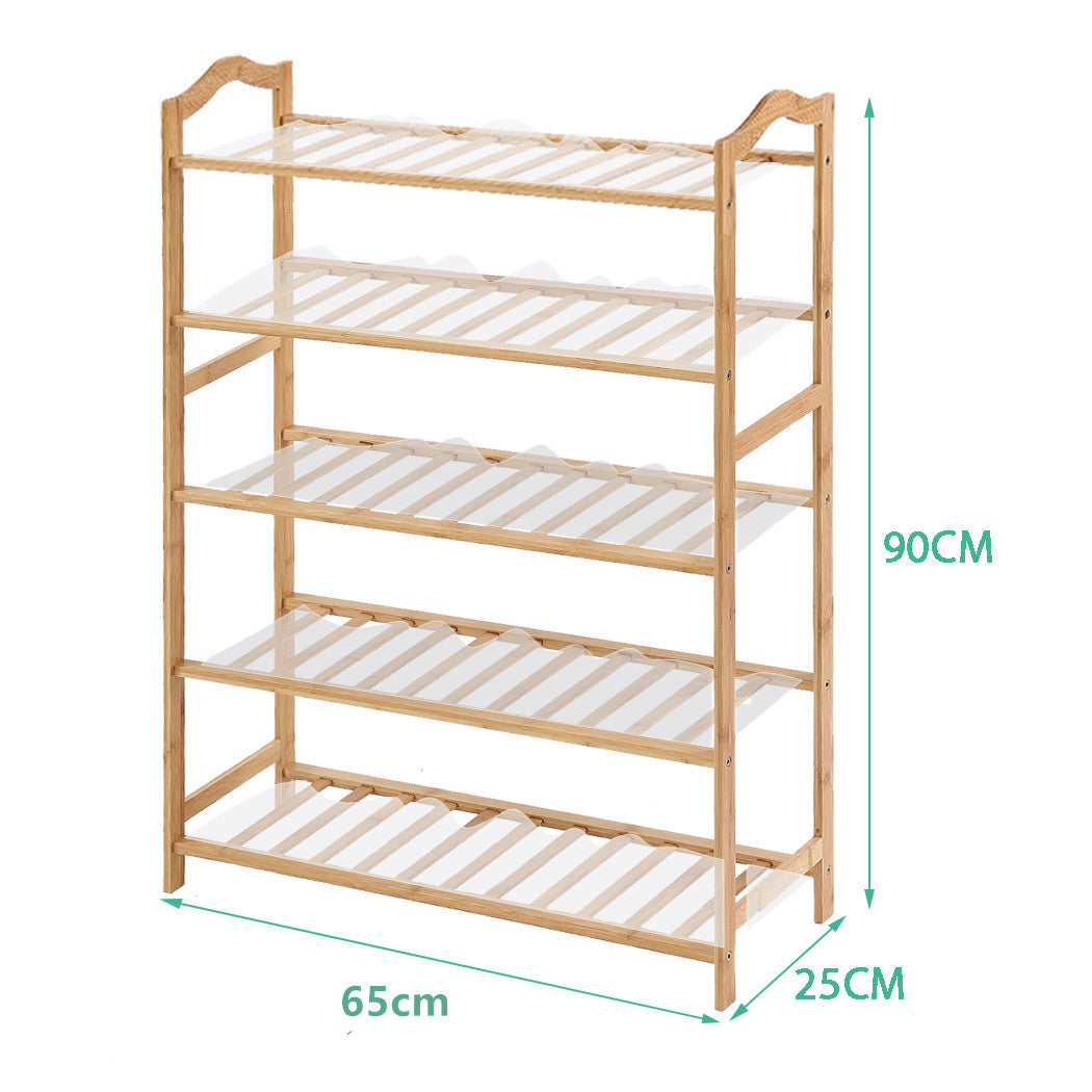 Levede Bamboo Shoe Rack Storage Wooden-1917016719528955906