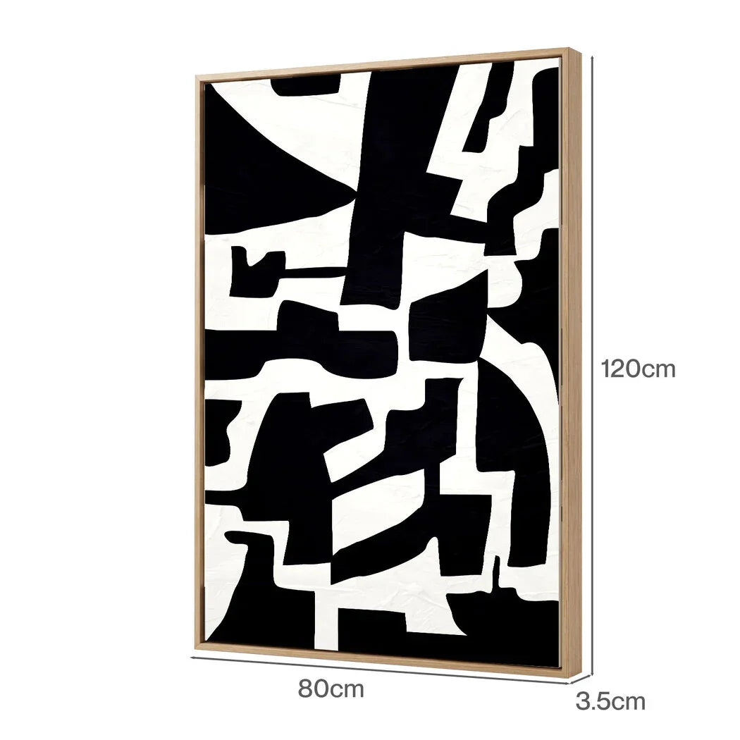 Yezi Modern Wall Art Canvas Abstract 80×120cm Framed Artwork Home Office Decor-2050059007950983170