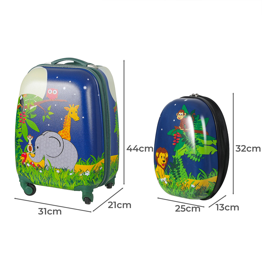 BoPeep 16''13'' 2PCS Kids Luggage Set Jungle-2018816802896875522