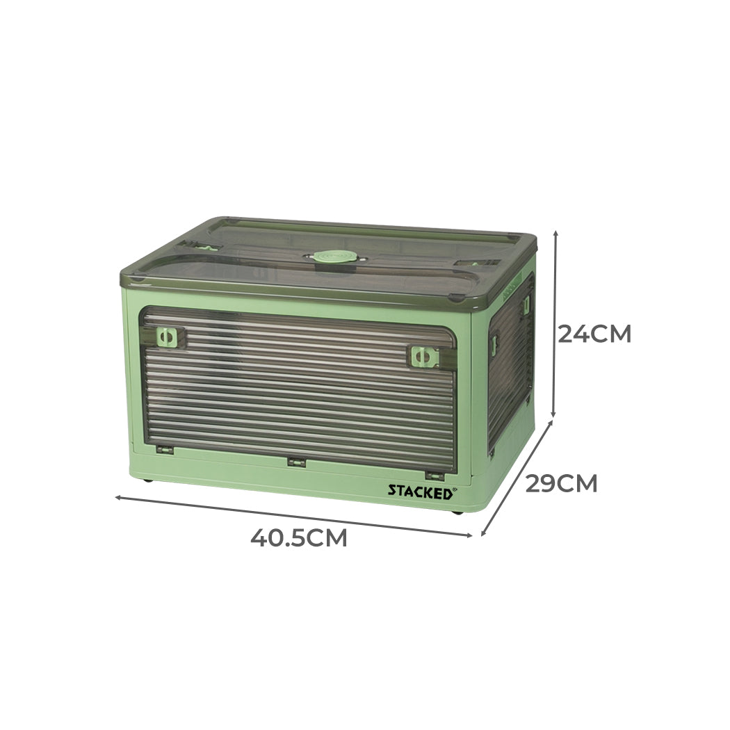 Storage Containers Stackable Lid Clothes S Green Small-1942352813262770178