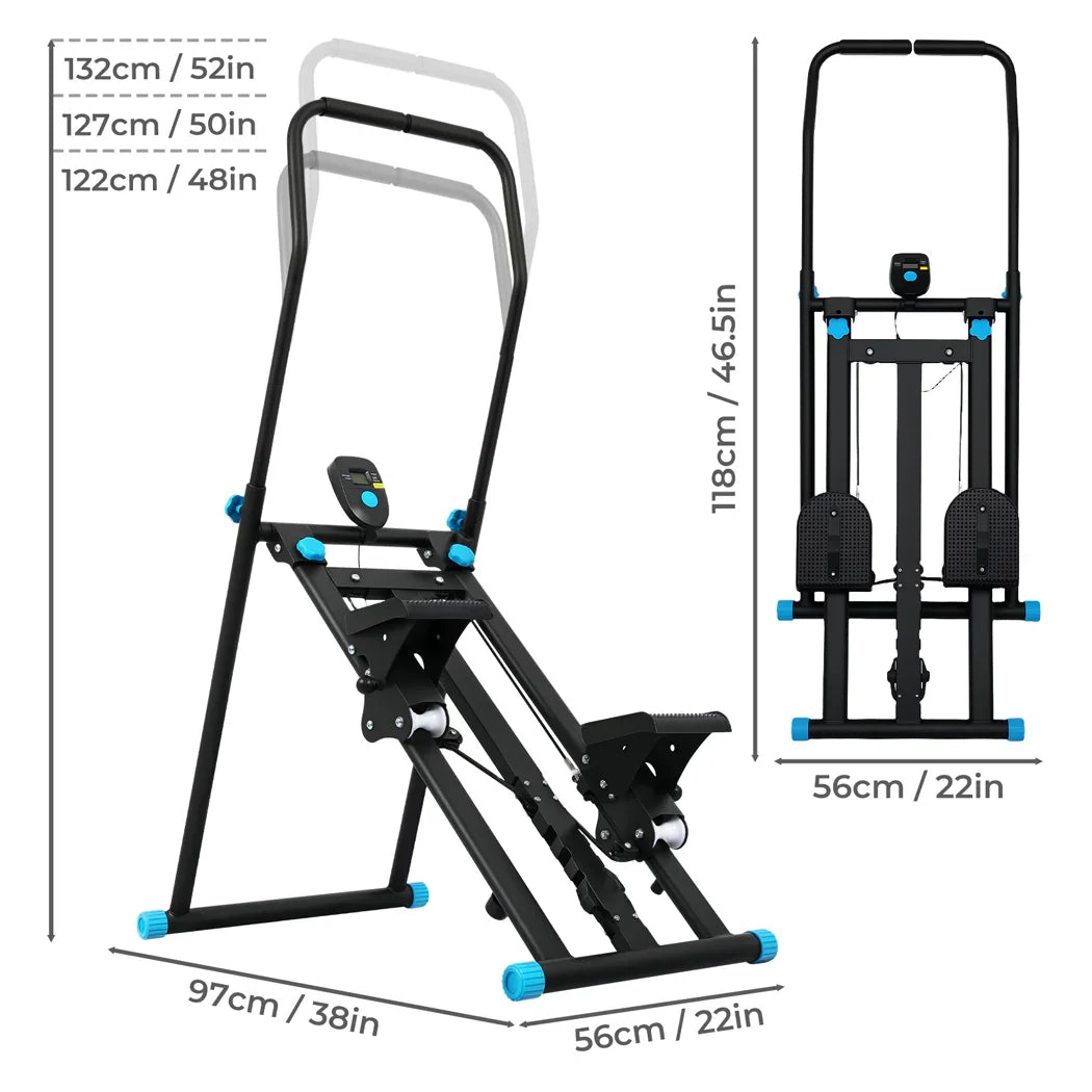 Centra Folding Stepper Machine Adjustable Height  Home Gym Workout Full Body-2050056789109641218