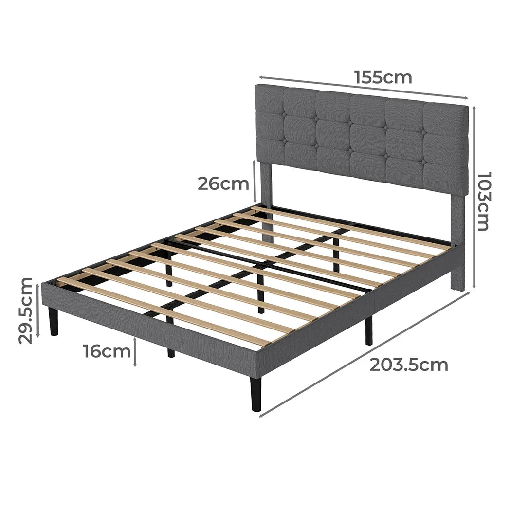 Levede Bed Frame Upholstered Platform Mattress Base Queen-2050056908265623554