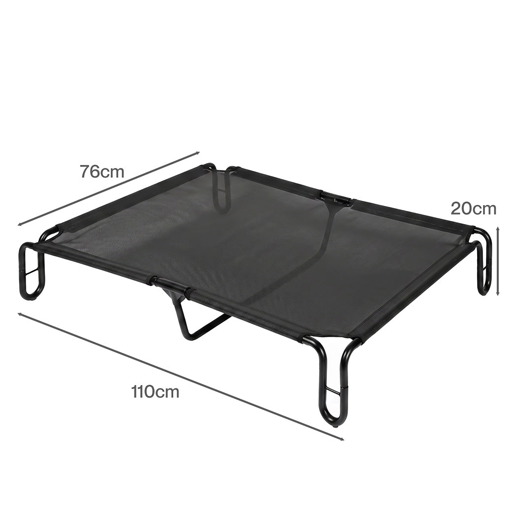 Pawz Elevated Dog Bed M Breathable Mesh Cooling for Indoor Outdoor Black-2100034991567278082