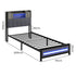 Levede Single Bed Frame with Storage Headboard RGB LED-2050056749460885506