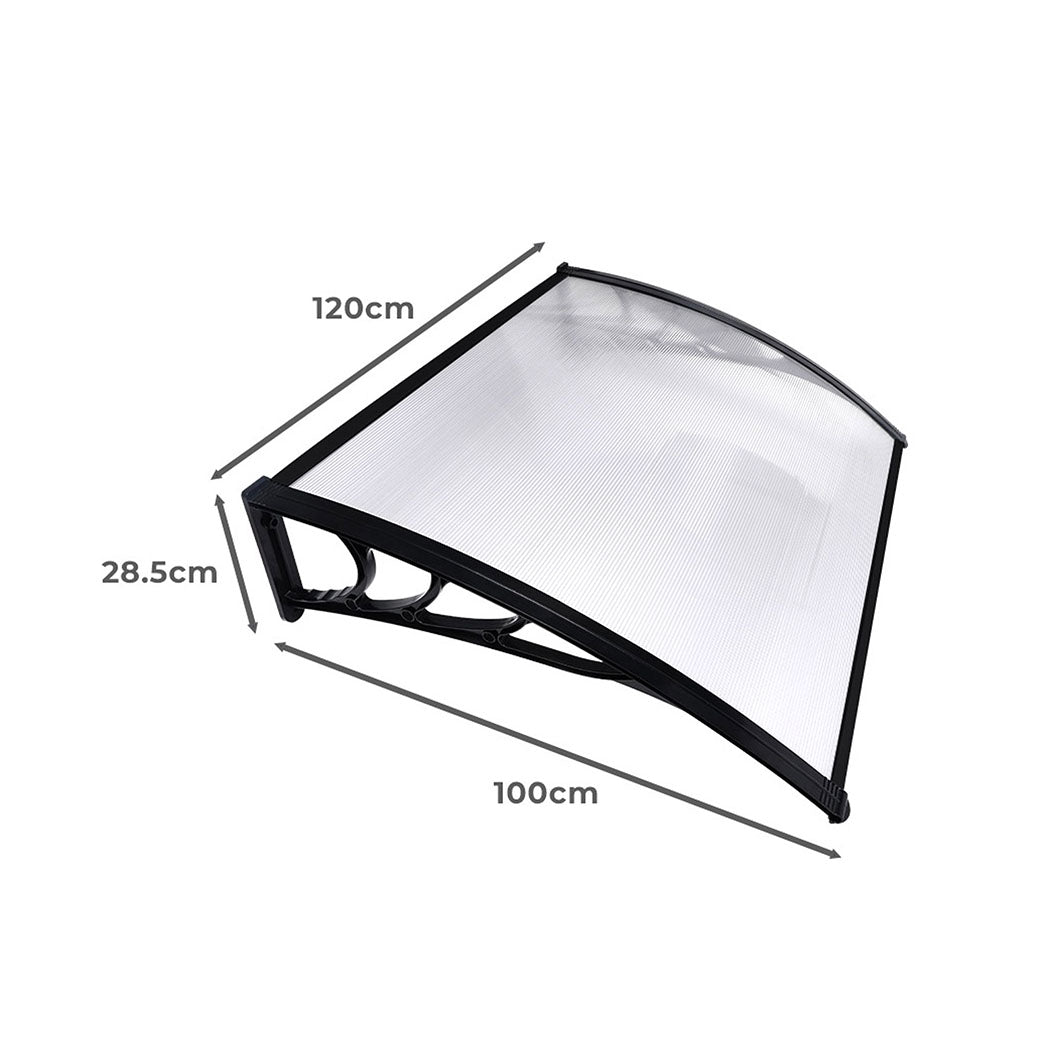 Mountview Window Door Awning Outdoor 1M X 1.2M Transparent 1x1.2M-1864184443309264898