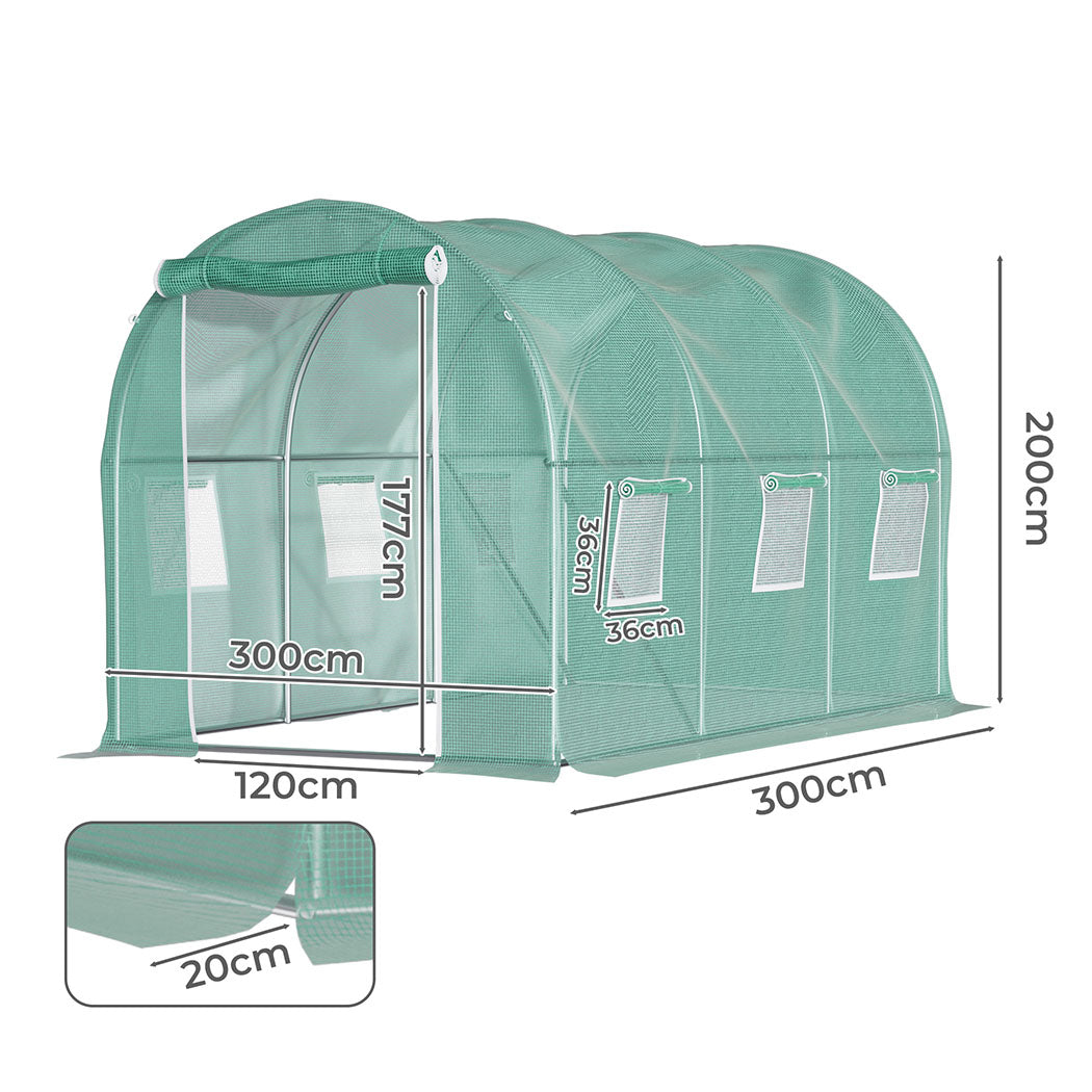 Lambu Greenhouse Walk-In Green House Shed 3M