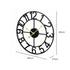 Yezi Wall Clock Silent Quartz 40cm Easy Read Dial for Bedroom Decor Black-2109799589866049539