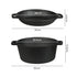 Toque 5.84L Double Dutch Oven 2 in 1 Cast Iron Pan-2050056750580764674