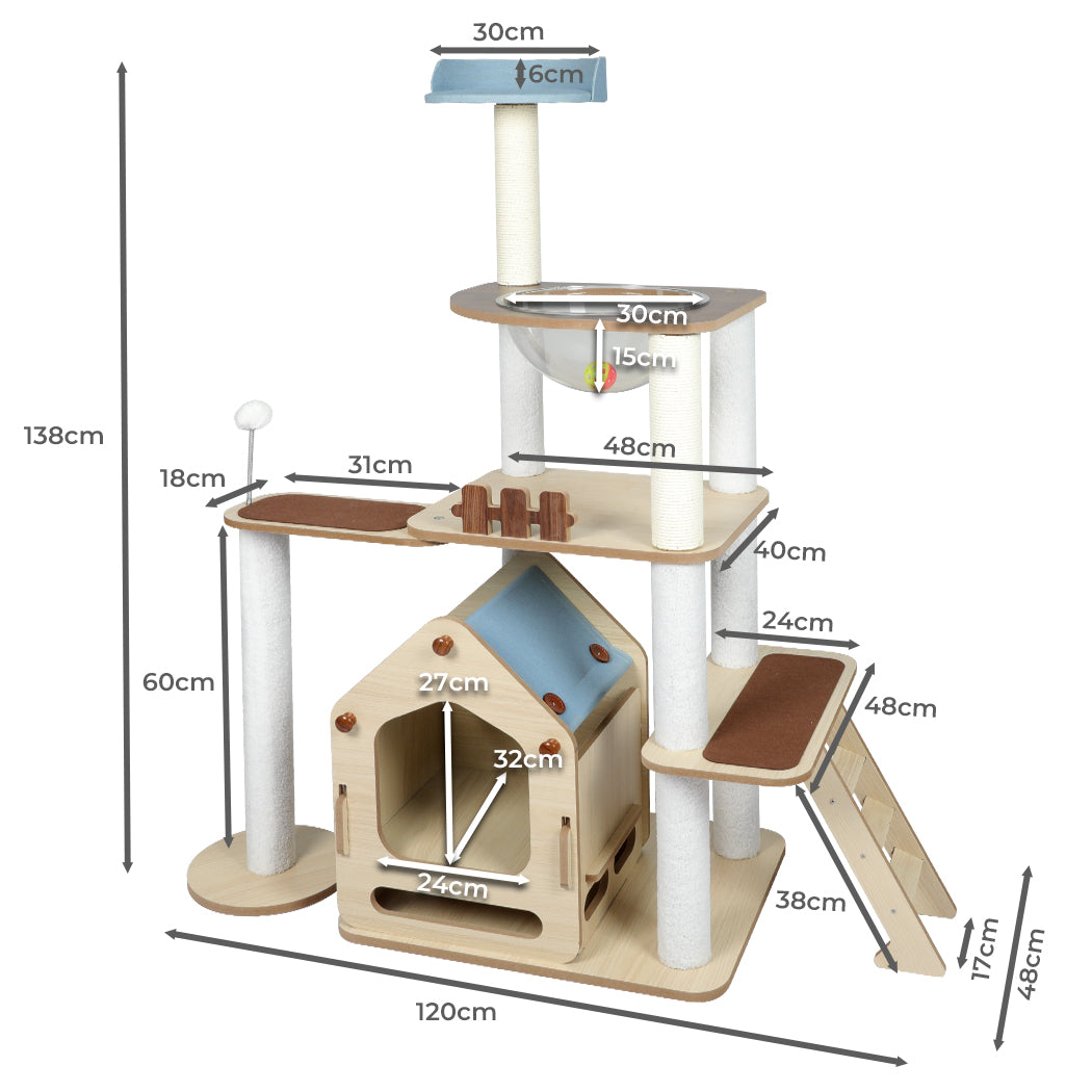 PaWz Cat Tree Scratching Post Scratcher-2029387230589620226