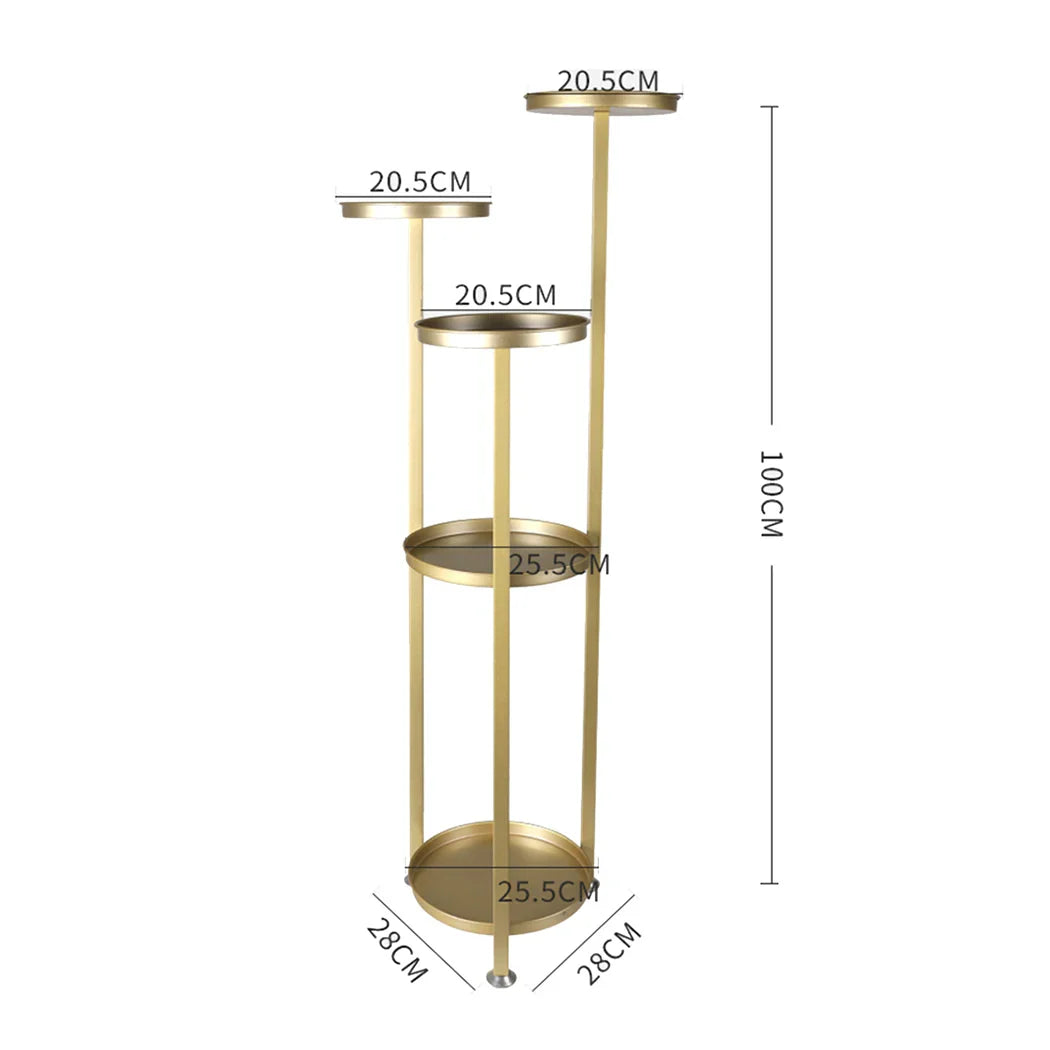 Levede Plant Stand Outdoor Indoor Flower Gold Medium-2018816737776111618