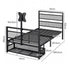 Levede Gaming Bed Frame Rotating TV Mount Storage Metal Single Bed 32in Bedroom-2072893552848932866
