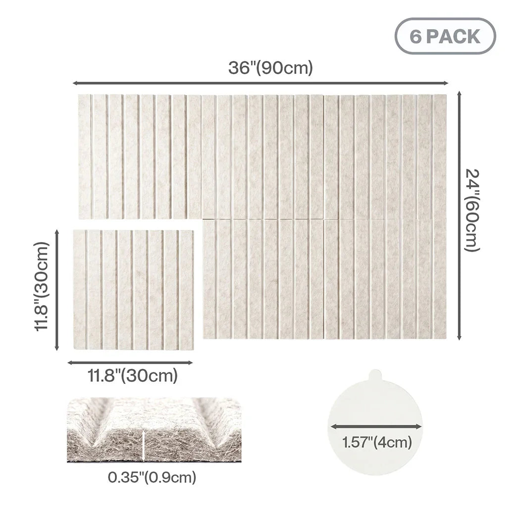 Levede Cork Boards Alternative 6 Pcs 30cmx30cm Felt Bulletin Board Tiles Coustic-2050059006105489410