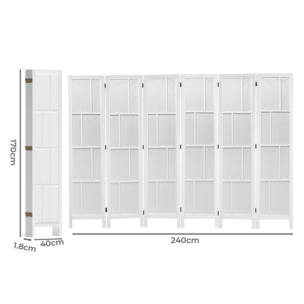 Levede 6 Panel Room Divider 170cm Freestanding Screen-1973194197406191618