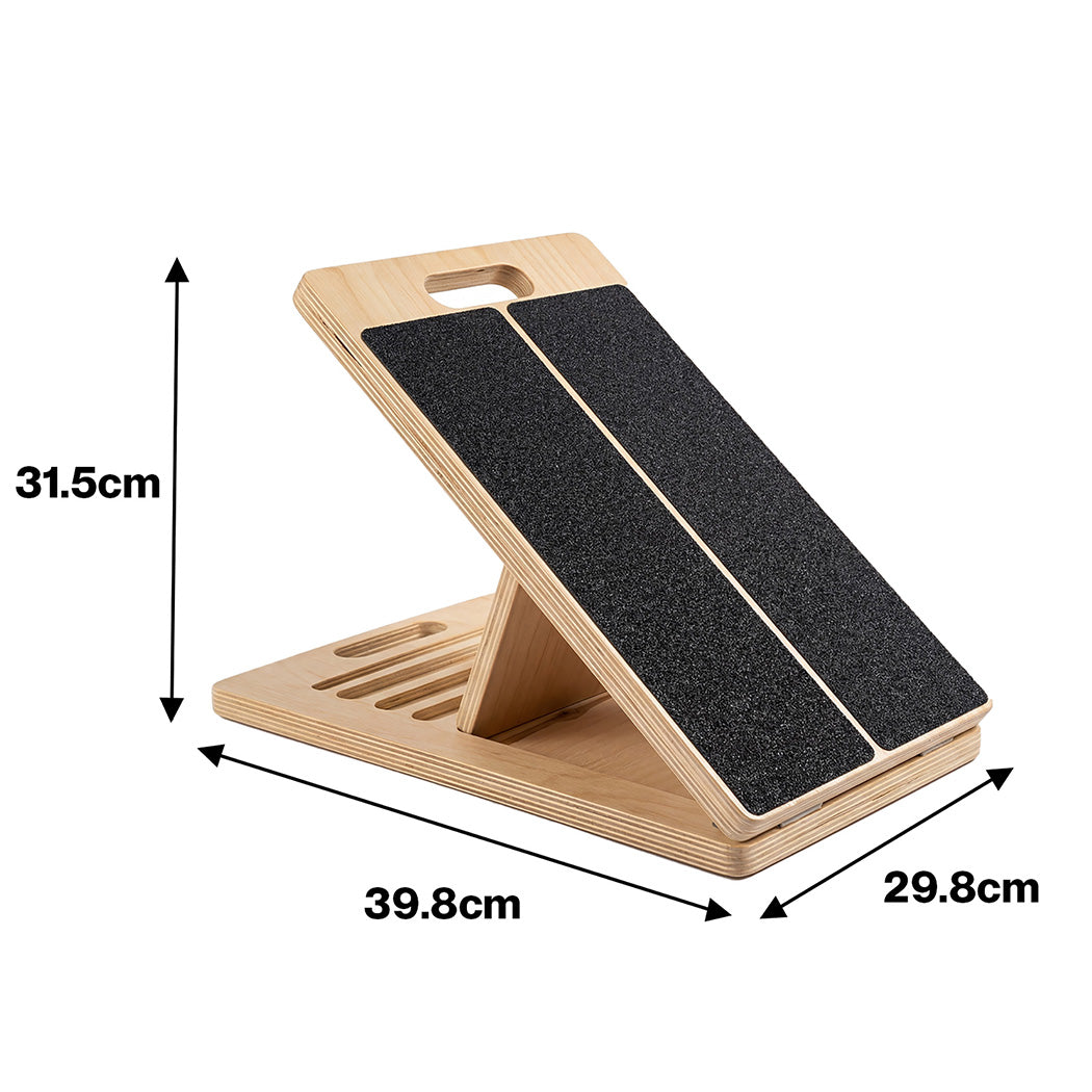 Centra Adjustable Wooden Slant Board Professional Incline Calf Stretcher Workout-2050059021062377474