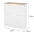 Levede Narrow Shoe Cabinet Organiser Storage Rack Flip-up Drawer 12 Pairs White-2050056773427138562