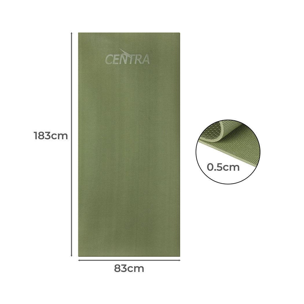 Centra Yoga Mat Non Slip 5mm Exercise Green-1864184753259941890