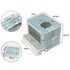 PaWz Foldable Cat Litter Box Tray Enclosed Blue-2018816740183642114