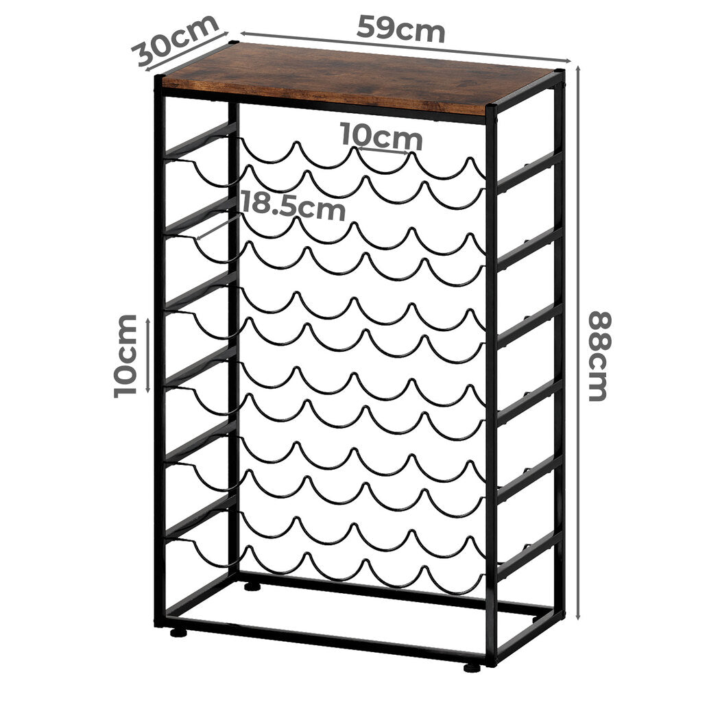 Levede 30 Bottles Wine Rack 6 Tiers Wine Shelves Holder-2011971107518812162