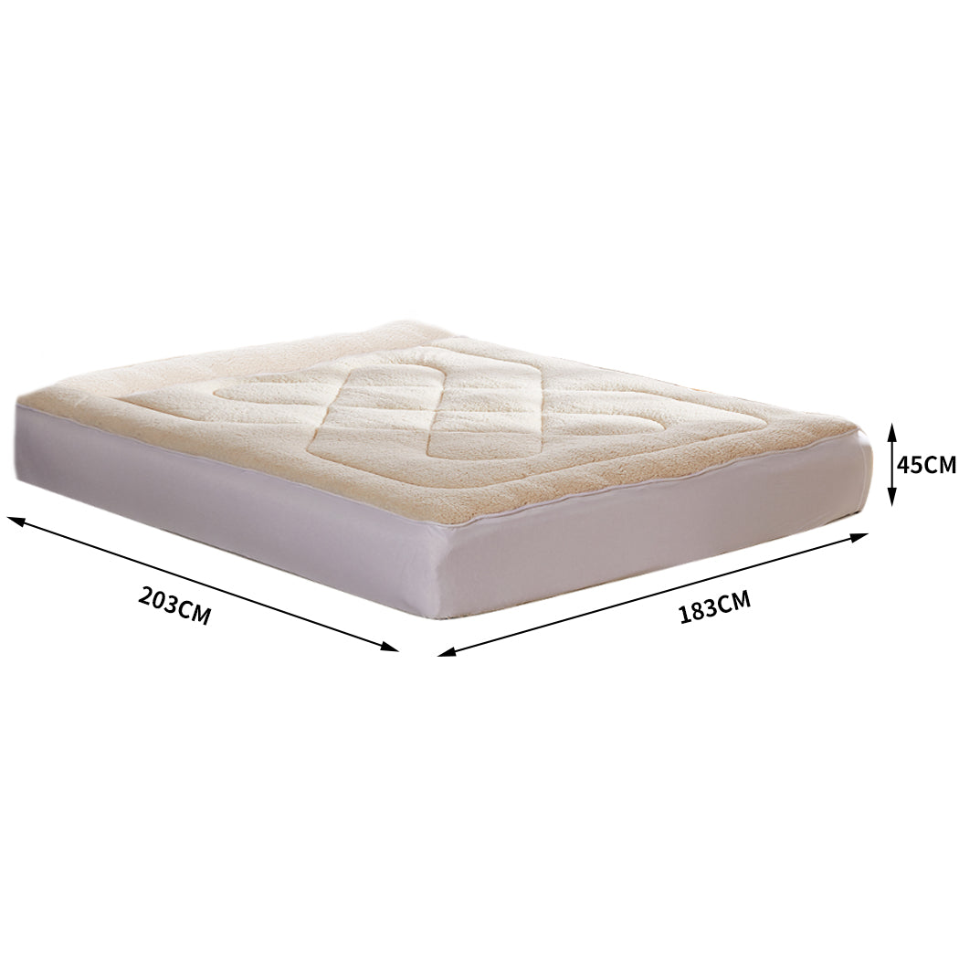 DreamZ Mattress Topper 100% Wool Underlay King-1864184427777757186