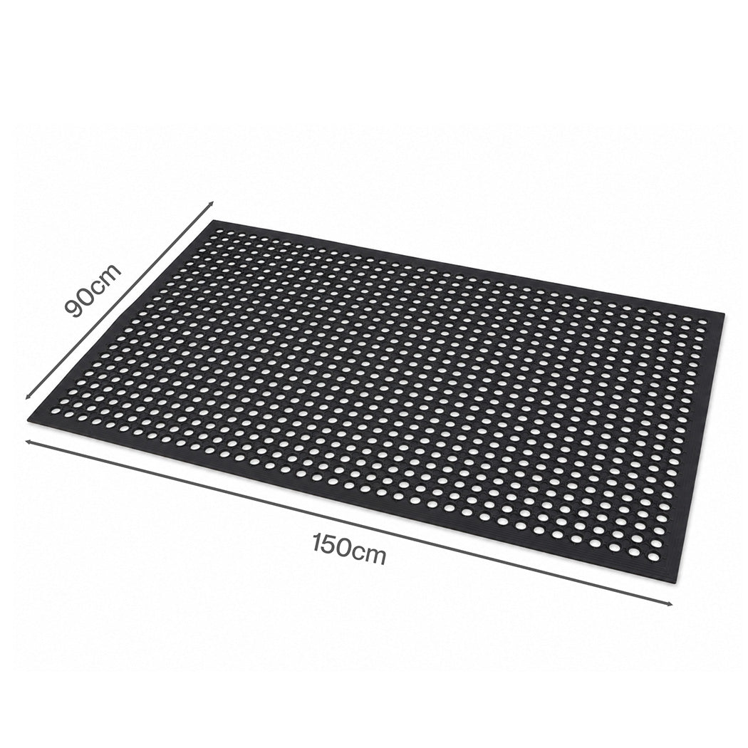 Marlow Anti Fatigue Mat Non Slip for Rubber Floor Draining Entry Door Black-2100034956603559938