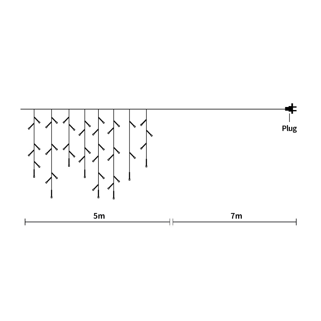 Curtain Fairy String Lights Wedding Cool White 300 LED-1864183293893808130
